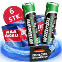 6 x AAA Mikro AKKU Wilhelm Universal Batterien...