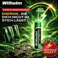 10 x AAA Mikro AKKU Wilhelm Universal Batterien...