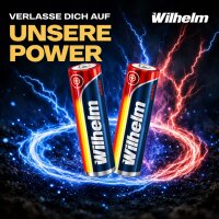 4 x Lithium Ionen Akku Wilhelm 3,7 V 800 mAh Typ 14500 Li Ion AA