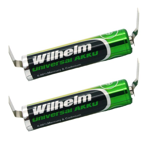 2 x Wilhelm AKKU-LÖTFAHNE U-Form AAA Universal