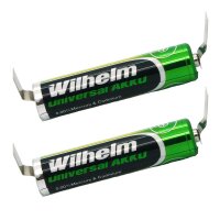 2 x Wilhelm AKKU-LÖTFAHNE U-Form AAA Universal