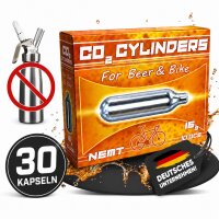 30 NEMT 16g Co2 Bierkapseln and Bikekapseln für alle...