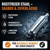 60 NEMT 16g Co2 Bierkapseln and Bikekapseln für alle Bierzapfanlagen mit 16g Kohlensäurekapseln ohne Gewinde