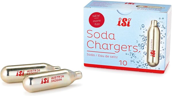 30 x iSi Sodakapseln Soda Chargers - sprudelndes Wasser 8g CO2