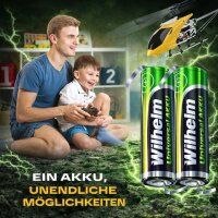 7 x AA Mignon AKKU LÖTFAHNE Z-Form Z Wilhelm Universal Batterien wideraufladbar 1,2 V HR6