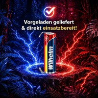 2 x Lithium Ionen Akku Wilhelm 3,7 V LÖTFAHNE U Form 800 mAh Typ 14500 Li Ion AA