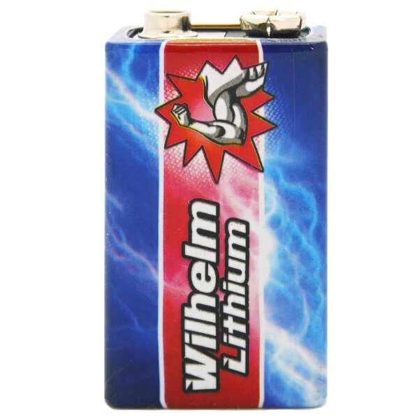 1 x Wilhelm Lithium 9V 9V Block Batterie Rauchmelder Feuermelder 6LR61 9 Volt Batterien
