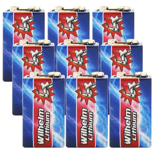9 x 9V Wilhelm Lithium
