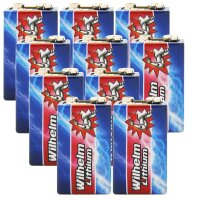 10 x Wilhelm lithium 9V 9V Block Batterie Rauchmelder...