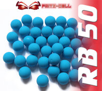100 x RB Cal.50 blau Rubberball Gummigeschosse Fritz-Cell...