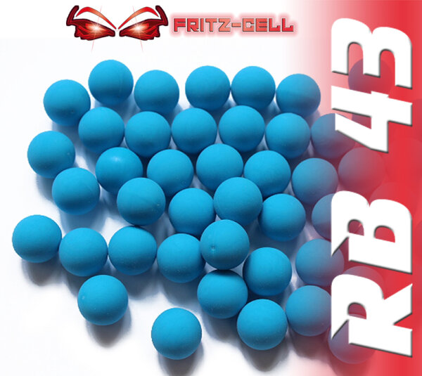 400 x RB Cal.43 blau Rubberball Gummigeschosse Fritz-Cell kompatibel mit T4E RAM