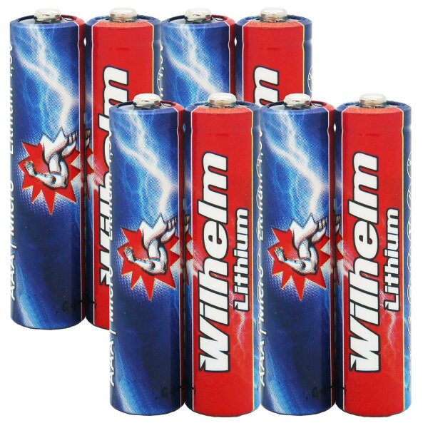 10 Wilhelm LITHIUM AAA / Mikro Lithium Batterien im Shrink LR03, FR03, L92