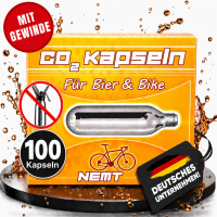 100 x NEMT Bierkapseln 16g Co2 für Bierzapfanlagen...
