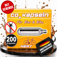 200 x NEMT Bierkapseln 16g Co2 für Bierzapfanlagen...