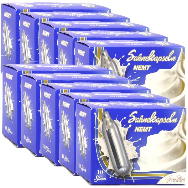 100 x Nemt Sahnekapseln N2o Für alle Sahnespender