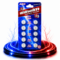 10 x Wilhelm AG4 LR66 - L 626 - 177 - 377 - GP77A...