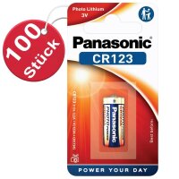 100 x Panasonic CR123A