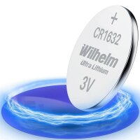 1 x CR1632 WILHELM Blister Lithium Knopfzelle 3V 140 mAh...