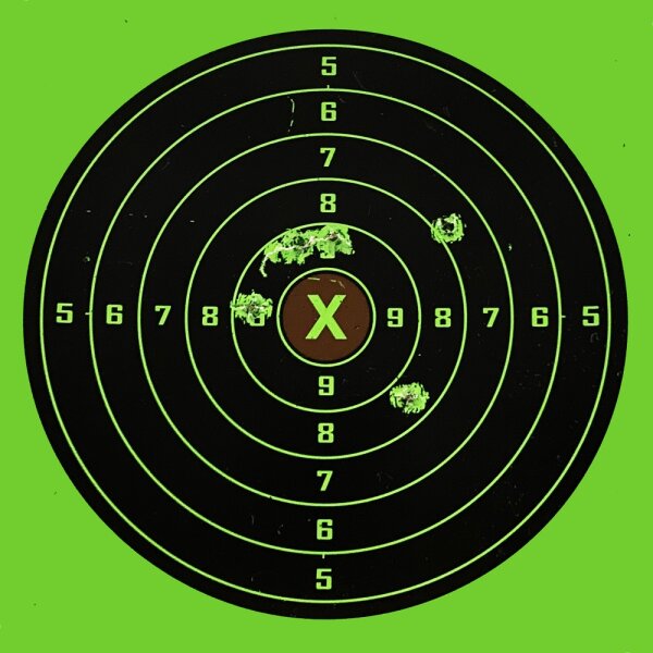 25 Splatter 2076-17 Fritz-Cell Splitterziele Splittersticker Zielscheibe für alle Gewehre, Pistolen, Luftgewehre, Airsoft, BB, Diabolo kompatibel mit Splatterburst Zielen