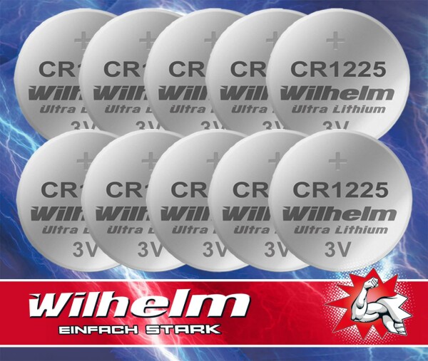 10 x Wilhelm CR1225 Blister