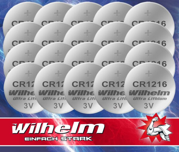 20 x Wilhelm CR1216 Blister