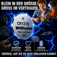 200 xWilhelm CR1216 Blister