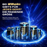 6 x Wilhelm Mono D Universal Alkaline Batterien LR20 1,5V