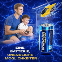 6 x Wilhelm Mono D Universal Alkaline Batterien LR20 1,5V