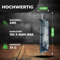 2x Fritz-Cell Airsoft Universal Speedloader inkl. Pistolen Adapter für 90x 6mm Softair BB für schnelles nachladen der Premium Airsoft 6MM BB Munition