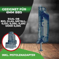 2 x Fritz-Cell Airsoft Universal Speedloader inkl. Pistolen Adapter für 150x 6mm Softair BB für schnelles nachladen der Premium Airsoft 6MM BB Munition
