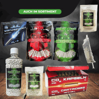 2 x Fritz-Cell Airsoft Universal Speedloader inkl. Pistolen Adapter für 150x 6mm Softair BB für schnelles nachladen der Premium Airsoft 6MM BB Munition