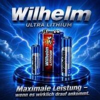 70 x Wilhelm Lithium AA Mignon Batterien LR6 1,5V Lithiumbatterie