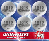 6 x Wilhelm CR1616 Bulk
