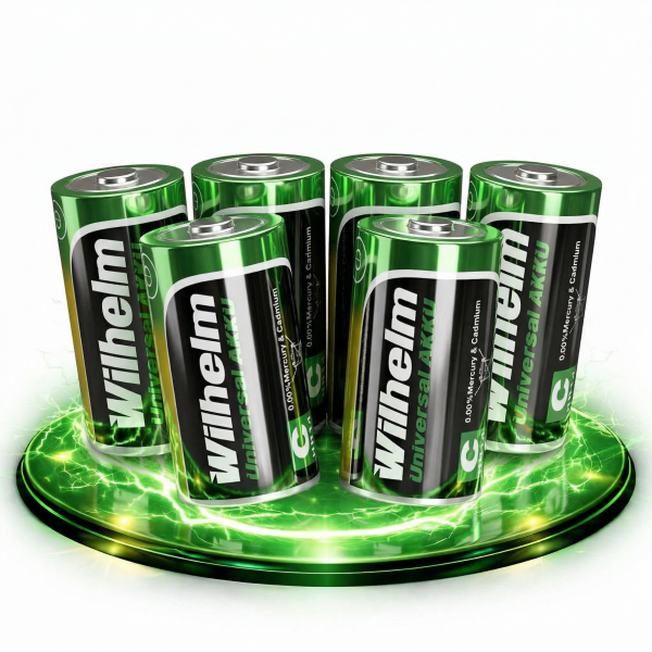 6 x Akku Baby C Wilhelm Universal 4500 mAh Akku Zelle 1,2 V HR14 MN1400 NIMH