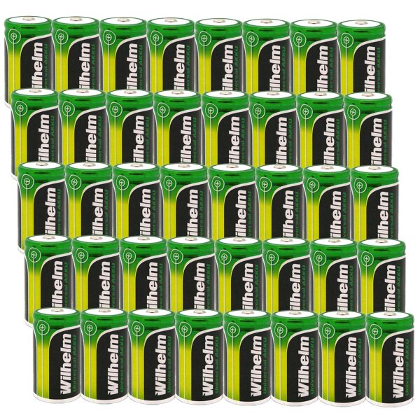 40 x Akku Baby C Wilhelm Universal 4500 mAh Akku Zelle 1,2 V HR14 MN1400 NIMH