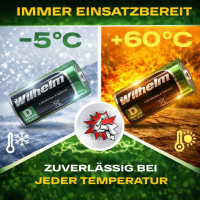 1 x Akku Mono D Wilhelm Universal 9000 mAh Akku Zelle...