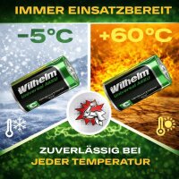 6 x Akku Mono D Wilhelm Universal 9000 mAh Akku Zelle HR20 MN1300 1,2 V NIMH