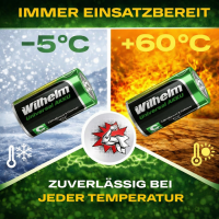 8 x Akku Mono D Wilhelm Universal 9000 mAh Akku Zelle HR20 MN1300 1,2 V NIMH