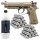 SET Beretta M9 A3 Softair-Co2-Pistole Kaliber 6 mm BB Blowback + Beutel Rot (P18)