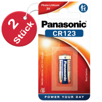 2 PANASONIC CR123A Lithiumbatterien CR123 CR 123 123A