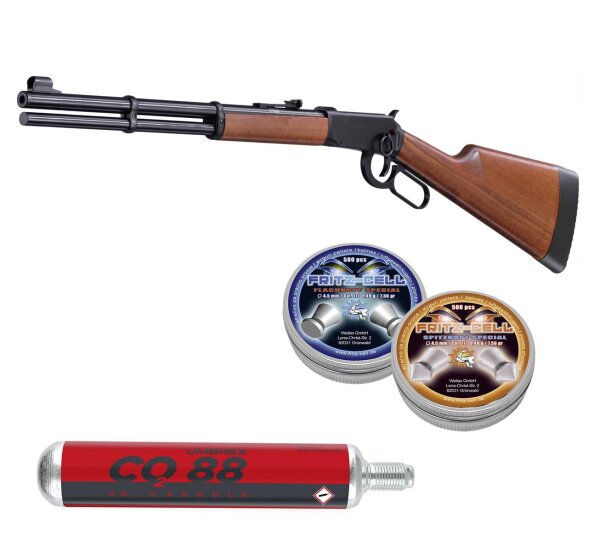 SET Walther Lever Action BLK-WD 4,5 mm (.177) P CO2 < 7,5 J 8R (ab 18)