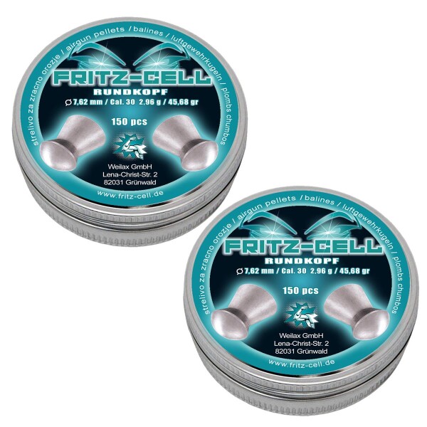 2 x Fritz-Cell Rundkopf 7,62 mm