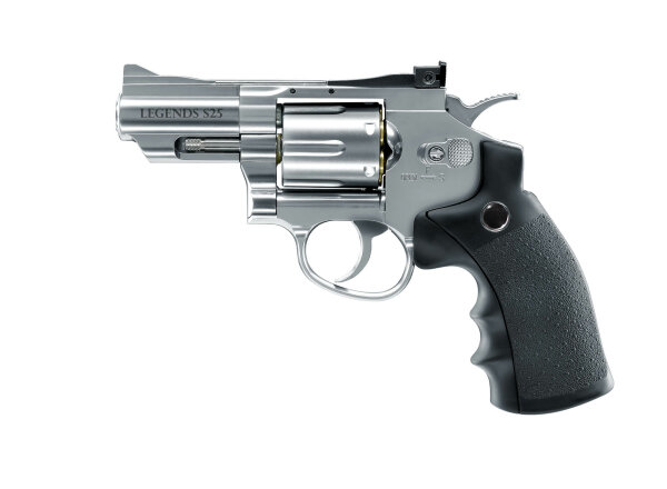 5.8125 - Legends S25 Co2-Revolver Silber/Schwarz 4,5 mm Diabolo (P18)