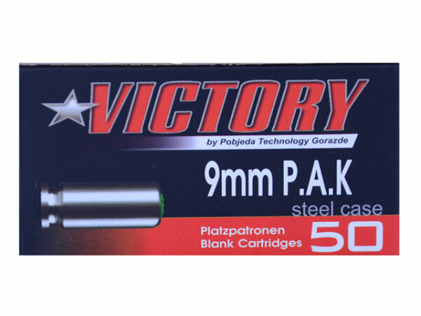 Victory Platzpatronen 9mm P.A.K. für Pistole - 50 Schuss