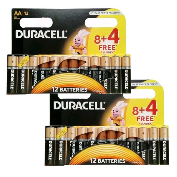 200 x Duracell AA Mignon Batterien Plus