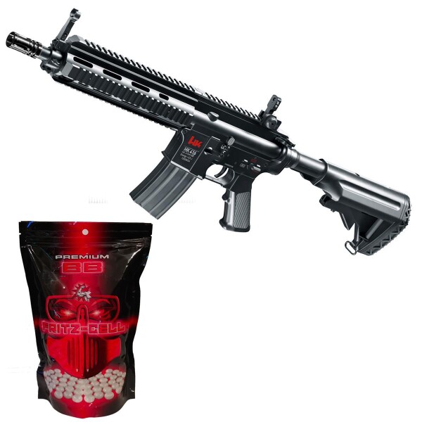 Heckler & Koch 416 C CQB AEG Black 6mm <0,5 J 300R Full-Auto P14 + 2000 BB´s -  ohne FKS