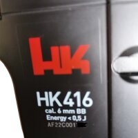 2.5947-2 Heckler & Koch 416 C CQB AEG Black 6mm <0,5 J 300R Full-Auto P14 + 1000 BB´s -  ohne FKS