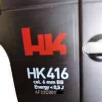 Heckler & Koch 416 C CQB AEG Black 6mm <0,5 J 300R Full-Auto P14 + 1000 BB´s -  ohne FKS