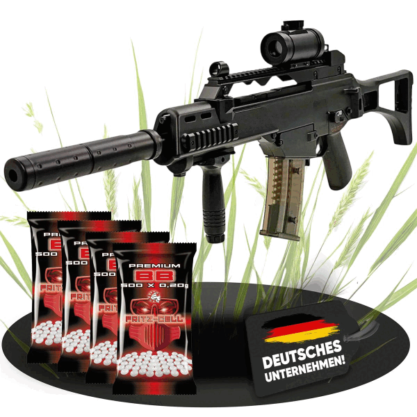 DLV36 AEG Softair-Gewehr 6 mm + 2000 BB´s - Ohne FSK