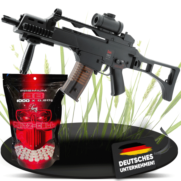 2.5621-2 Heckler & Koch G36 C AEG Softair-Gewehr 6 mm + 1000 BB´s - Ohne FSK